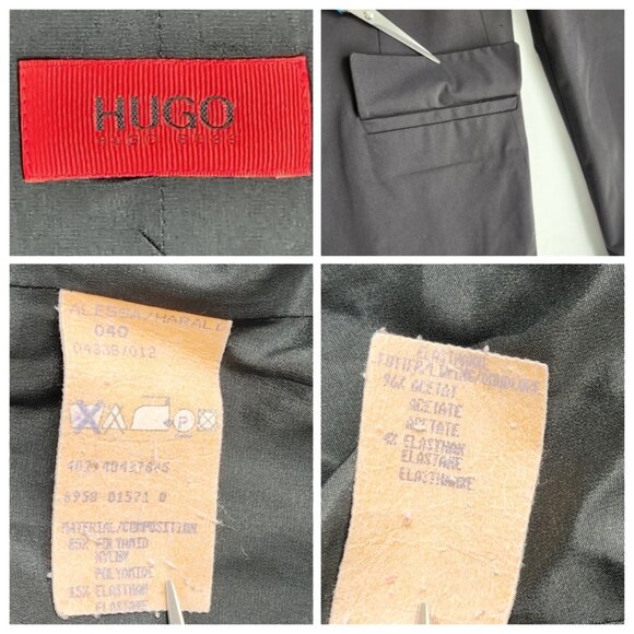 Hugo Boss Red Label Men's Sport Coat Size 40 Black Blazer Jacket (See size note) - Picture 3 of 9